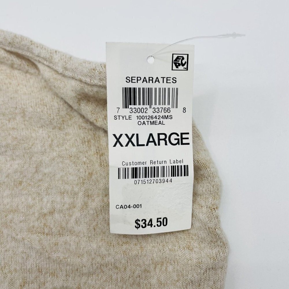 Alfani Womens Size XXL Cropped Ultra-Soft Pajama Tank Top in Oatmeal $35 1601 - Picture 3 of 7